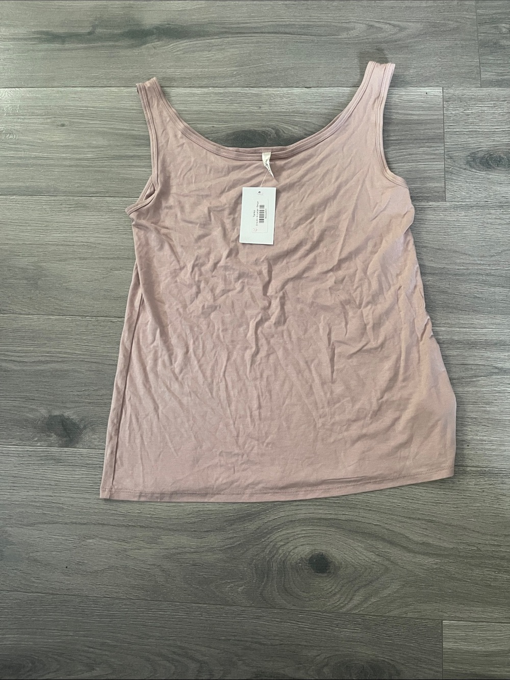 Women's Scoop Neck Tank Top - Beige